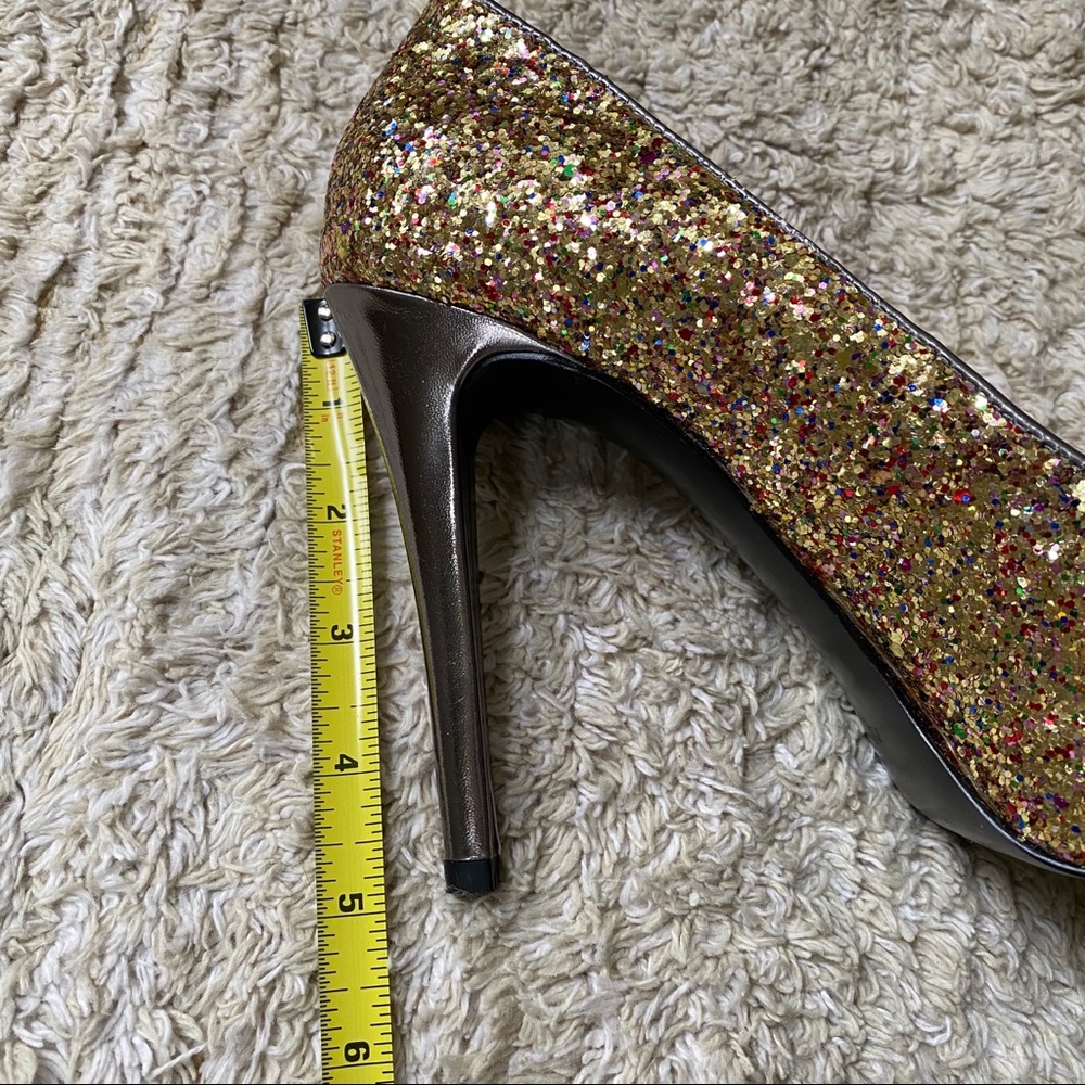 Guess Gold Sparkle Heels 7.5 - Picture 5 of 8
